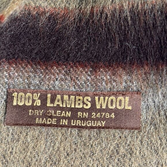 Men’s Wool Winter Scarf Chocolate Brown made in Uruguay - Picture 7 of 8